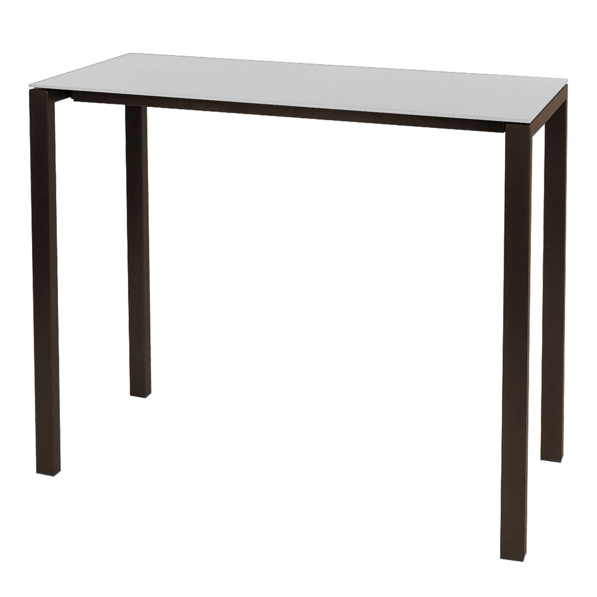 Schaffner Luzern table haute 140x60cm Moka 88 Blanc 90