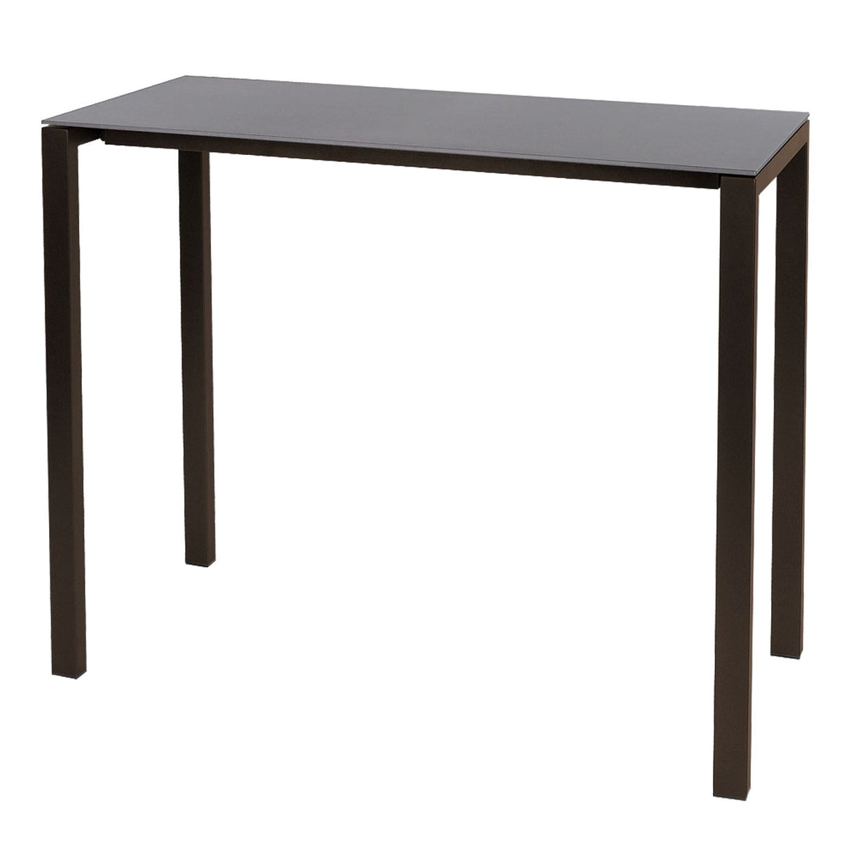 Schaffner Luzern table haute 140x60cm Moka 88 Gris Argent 78