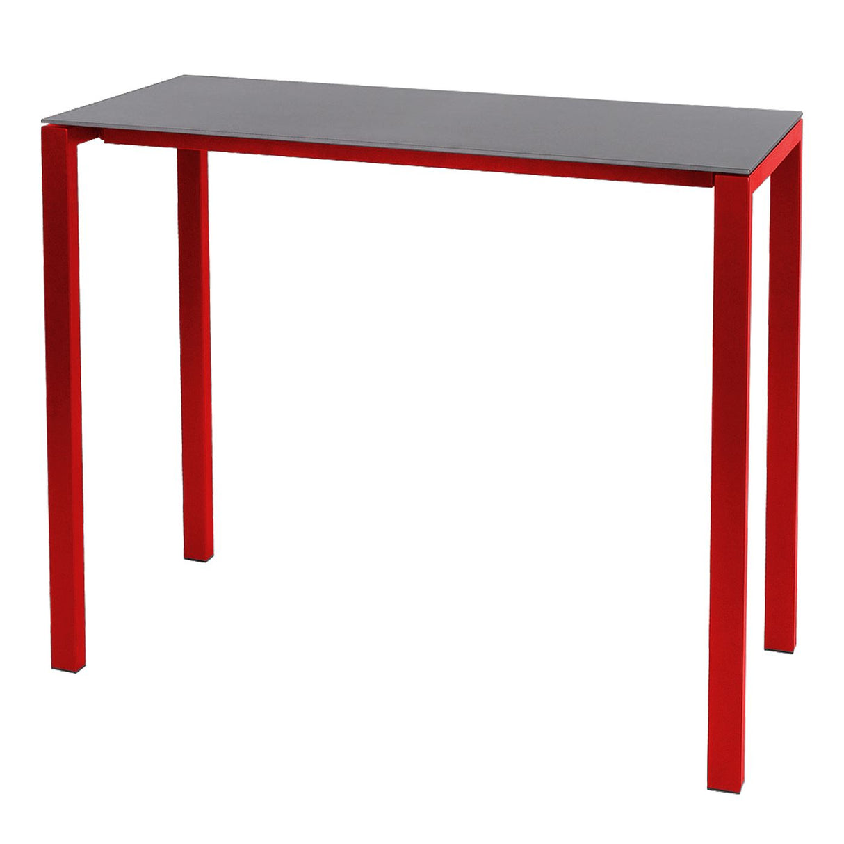 Schaffner Luzern table haute 140x60cm Rouge 30 Gris Argent 78