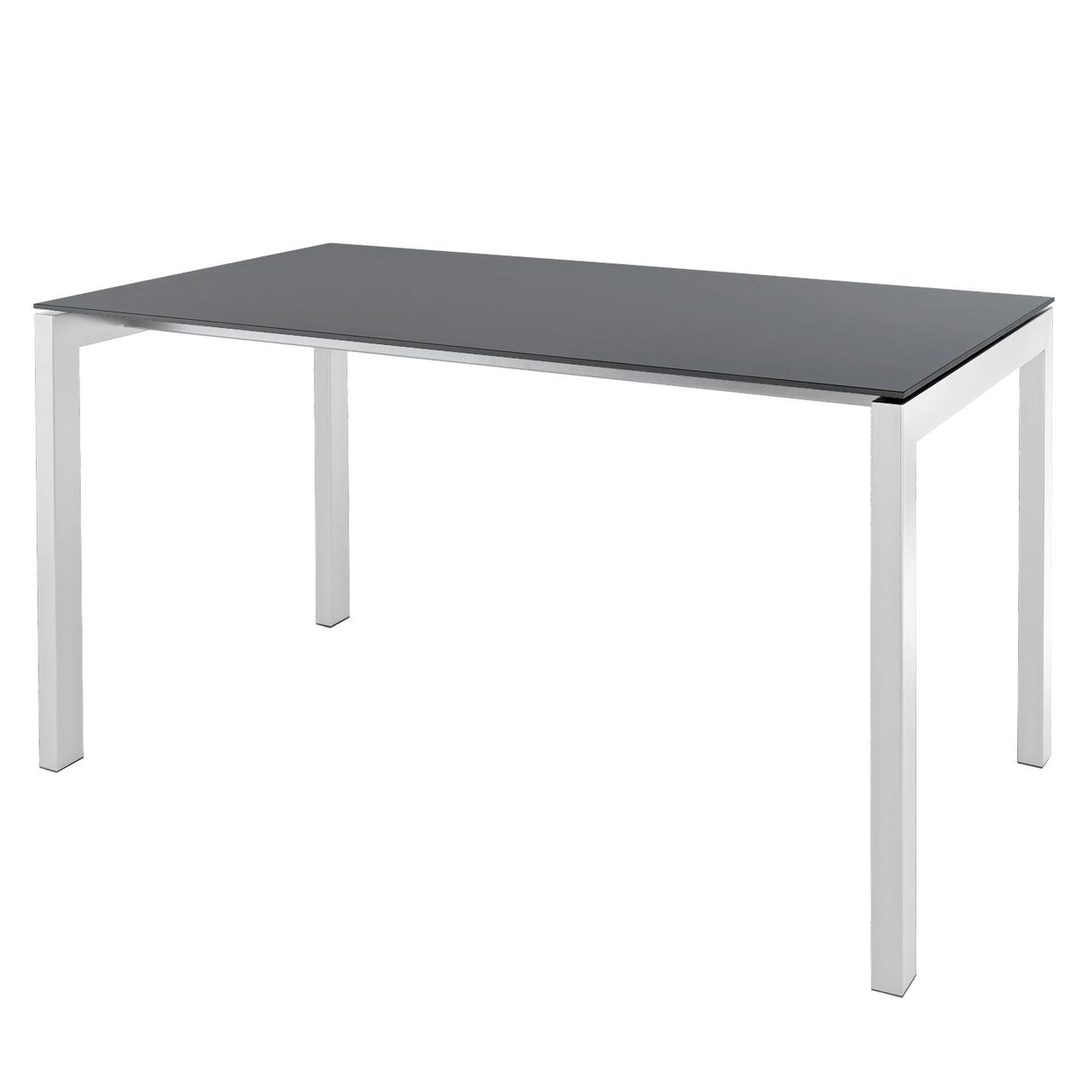 Schaffner Luzern table repas 140x80cm Blanc 90 Graphite 73