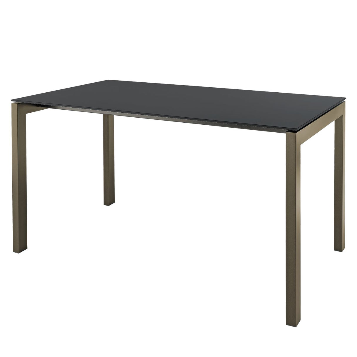 Schaffner Luzern table repas 140x80cm Champagne 85 Anthracite 77