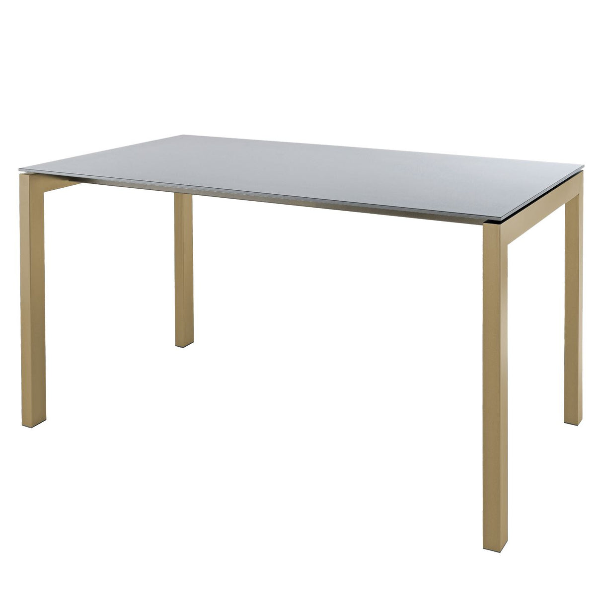 Schaffner Luzern table repas 140x80cm Marron Pastel 83 Gris Argent 78