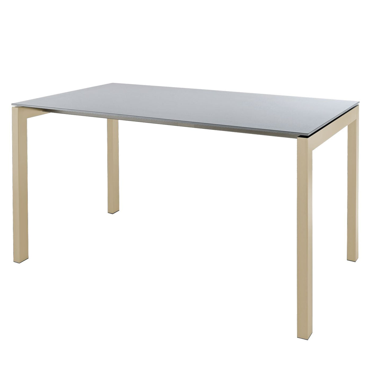 Schaffner Luzern table repas 140x80cm Sable Pastel 15 Gris Argent 78