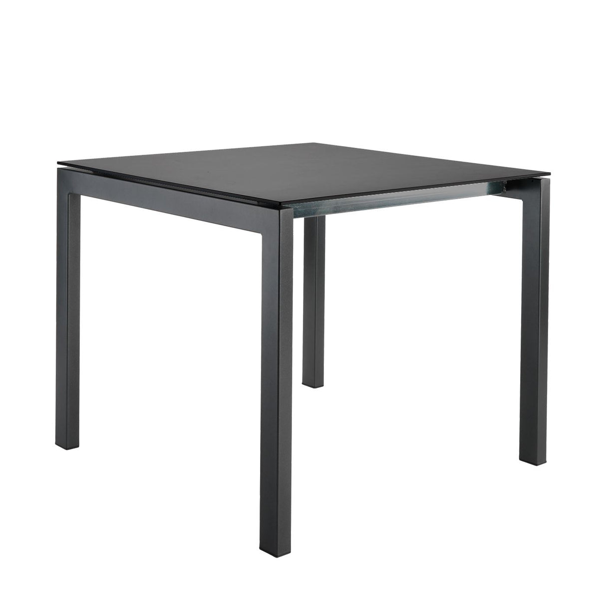 Schaffner Luzern table repas 80x80cm Anthracite 77 Graphite 73