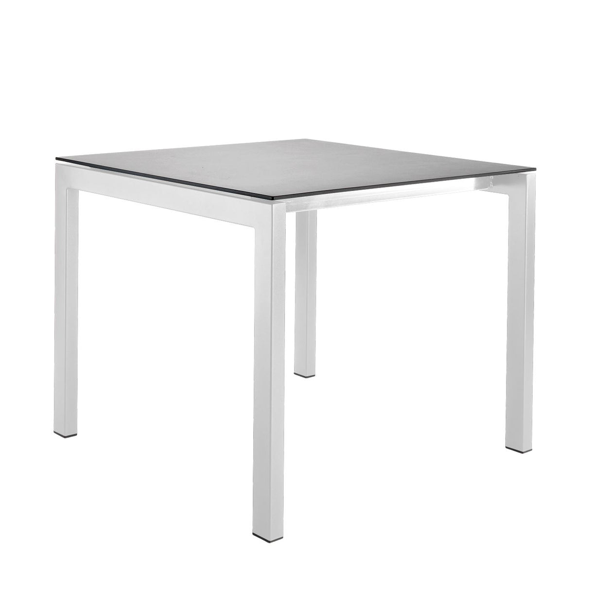 Schaffner Luzern table repas 80x80cm Blanc 90 Gris Argent 78