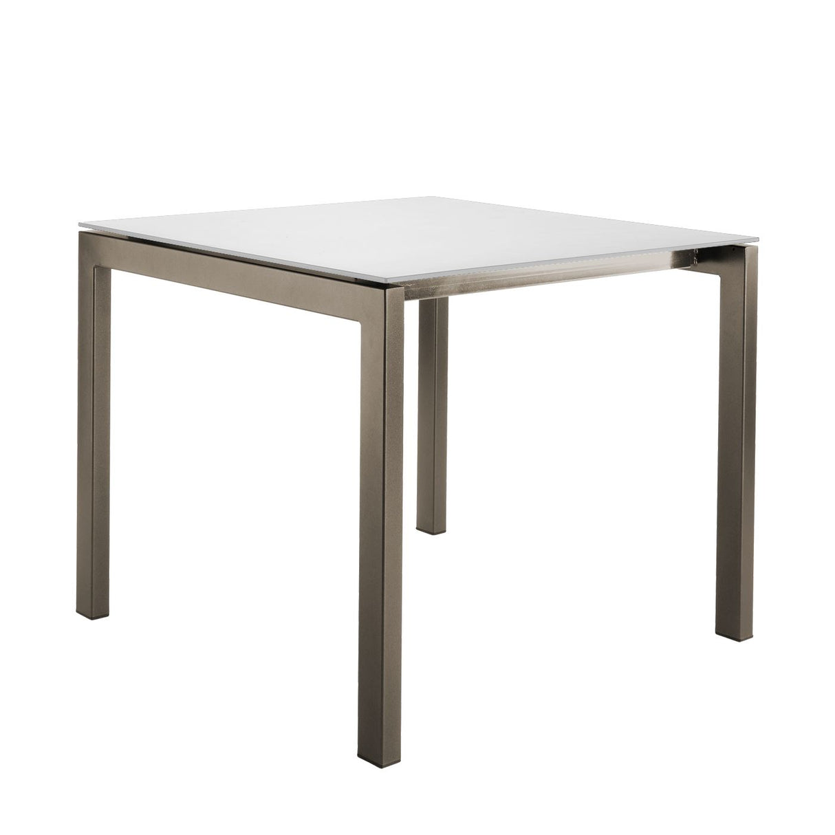 Schaffner Luzern table repas 80x80cm Champagne 85 Blanc 90