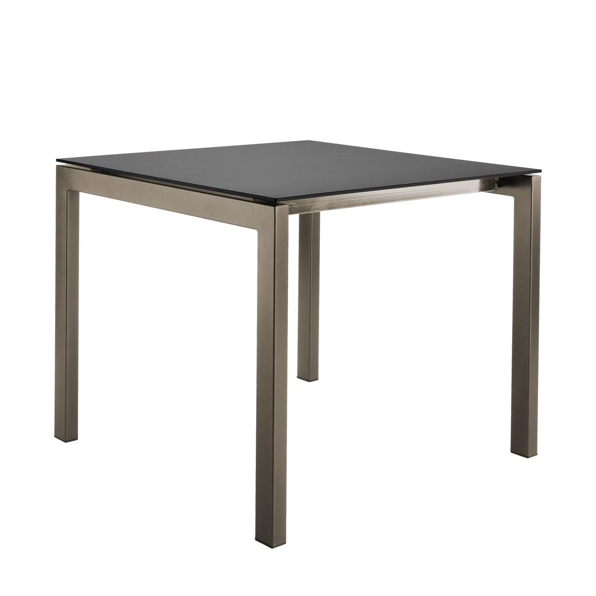 Schaffner Luzern table repas 80x80cm Champagne 85 Graphite 73