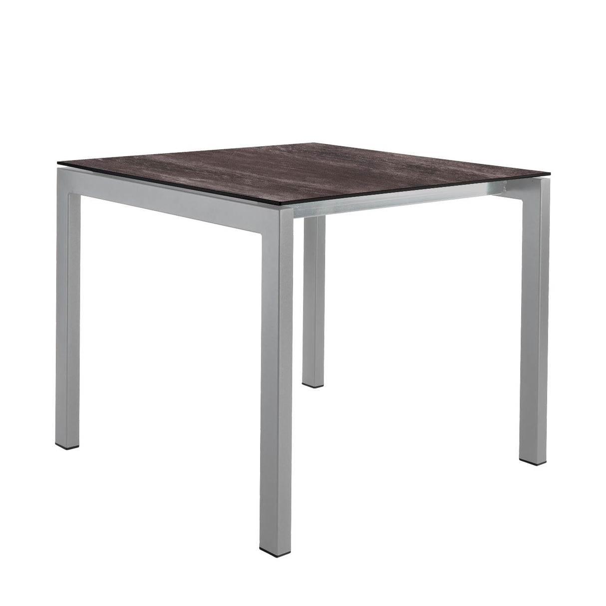 Schaffner Luzern table repas 80x80cm Gris argent 78 Déco Stromboli Foncé da