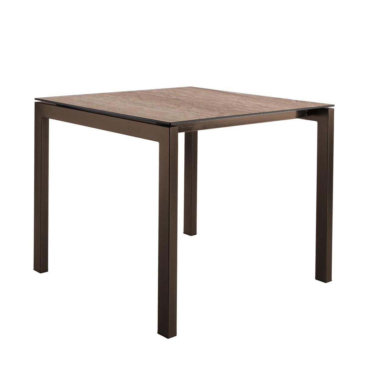 Schaffner Luzern table repas 80x80cm Moka 88 Déco Chêne de