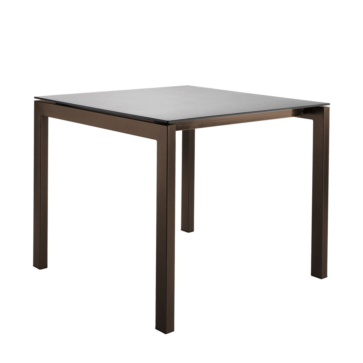 Schaffner Luzern table repas 80x80cm Moka 88 Gris Argent 78