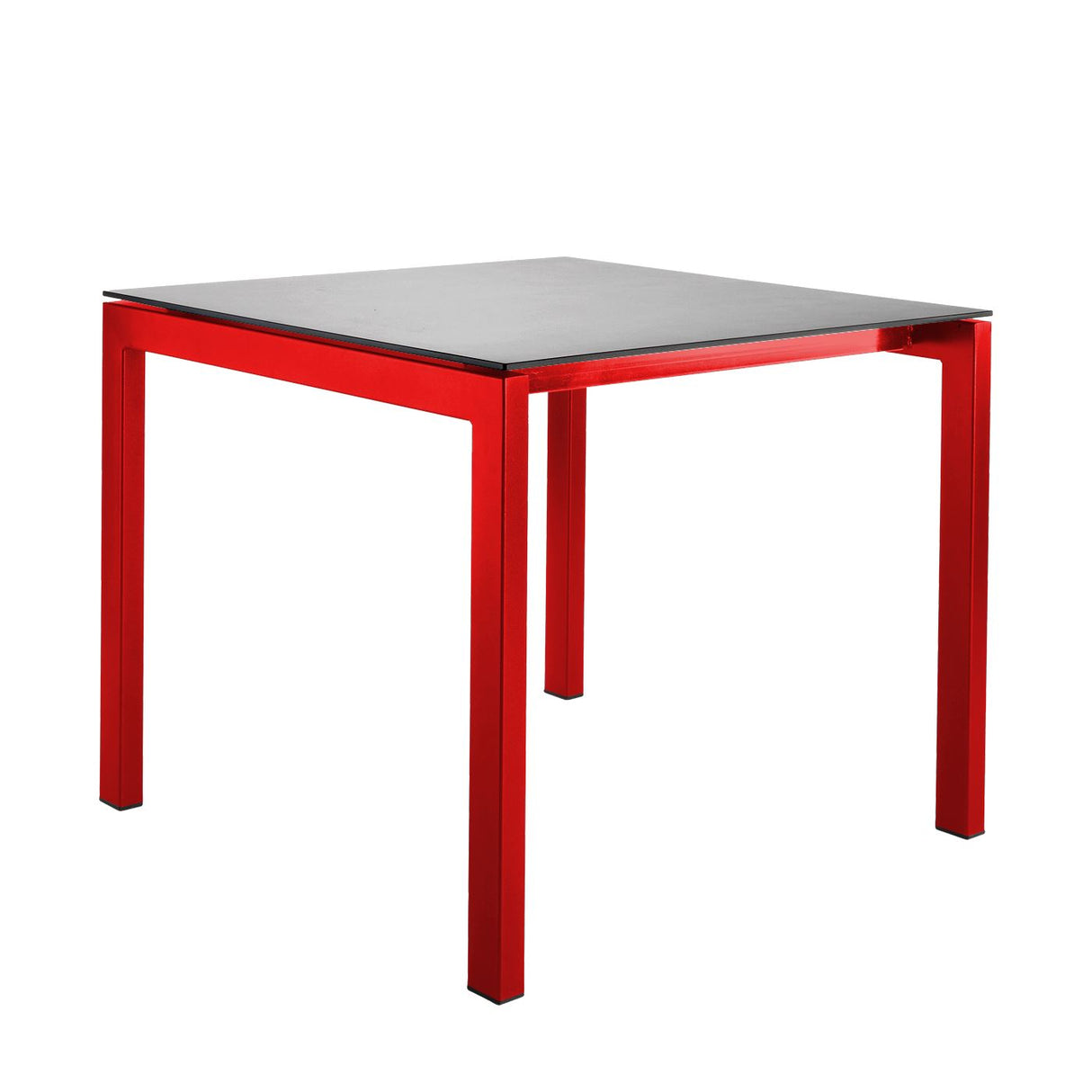 Schaffner Luzern table repas 80x80cm Rouge 30 Gris Argent 78