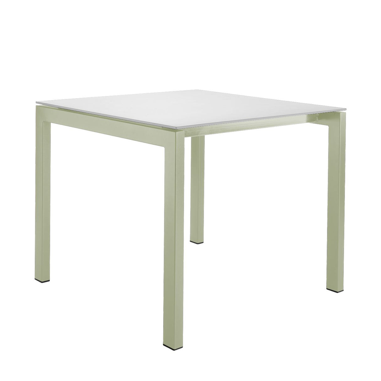 Schaffner Luzern table repas 90x90cm Vert Pastel 64 Blanc 90