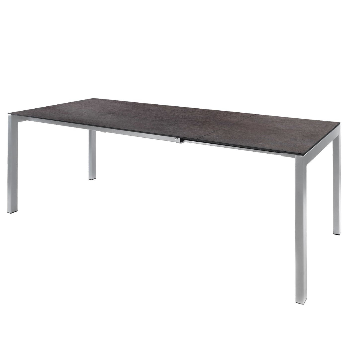Schaffner Luzern table repas extensible 160/220x100cm Gris argent 78 Déco Cooperfield dc