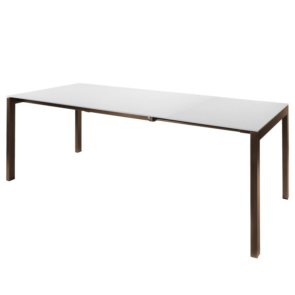 Schaffner Luzern table repas extensible 160/220x100cm Moka 88 Blanc 90