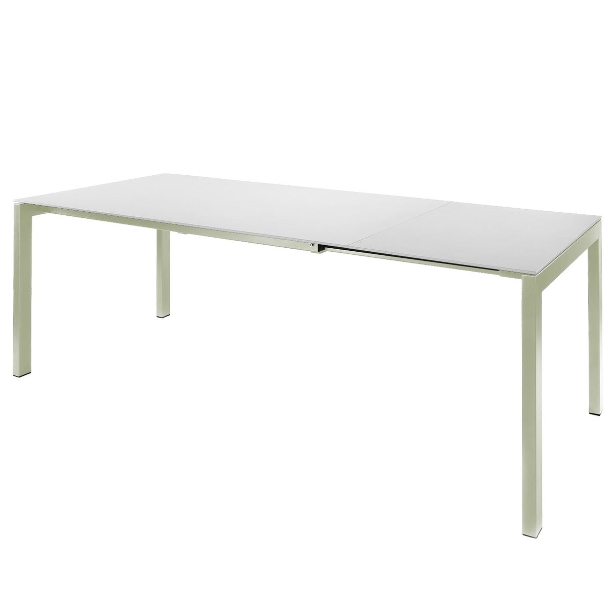Schaffner Luzern table repas extensible 160/220x100cm Vert Pastel 64 Blanc 90