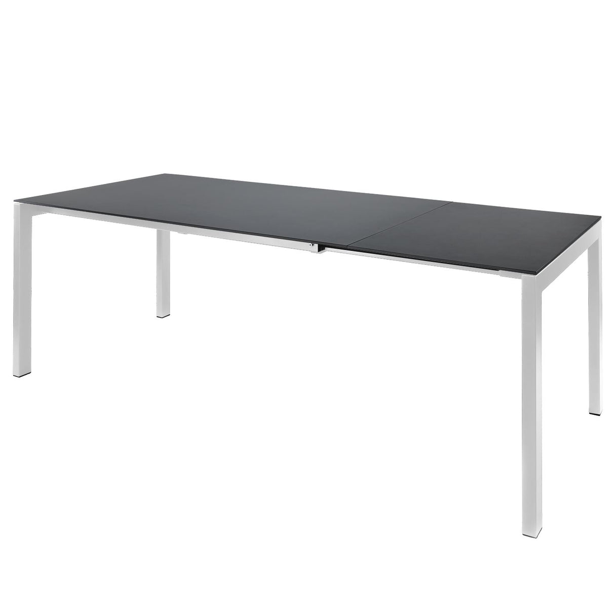 Schaffner Luzern table repas extensible 160/220x90cm Blanc 90 Graphite 73