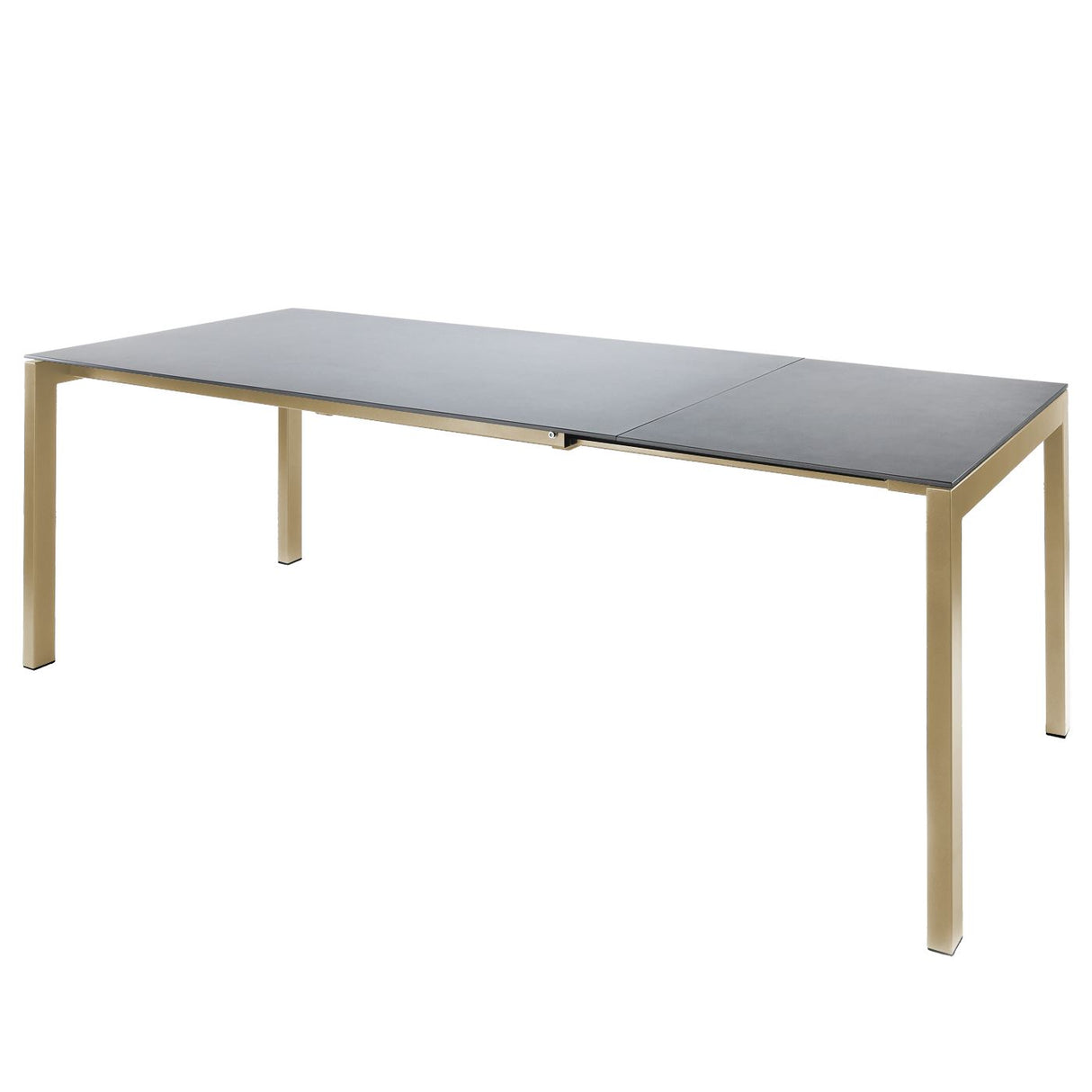 Schaffner Luzern table repas extensible 160/220x90cm Marron Pastel 83 Gris Argent 78