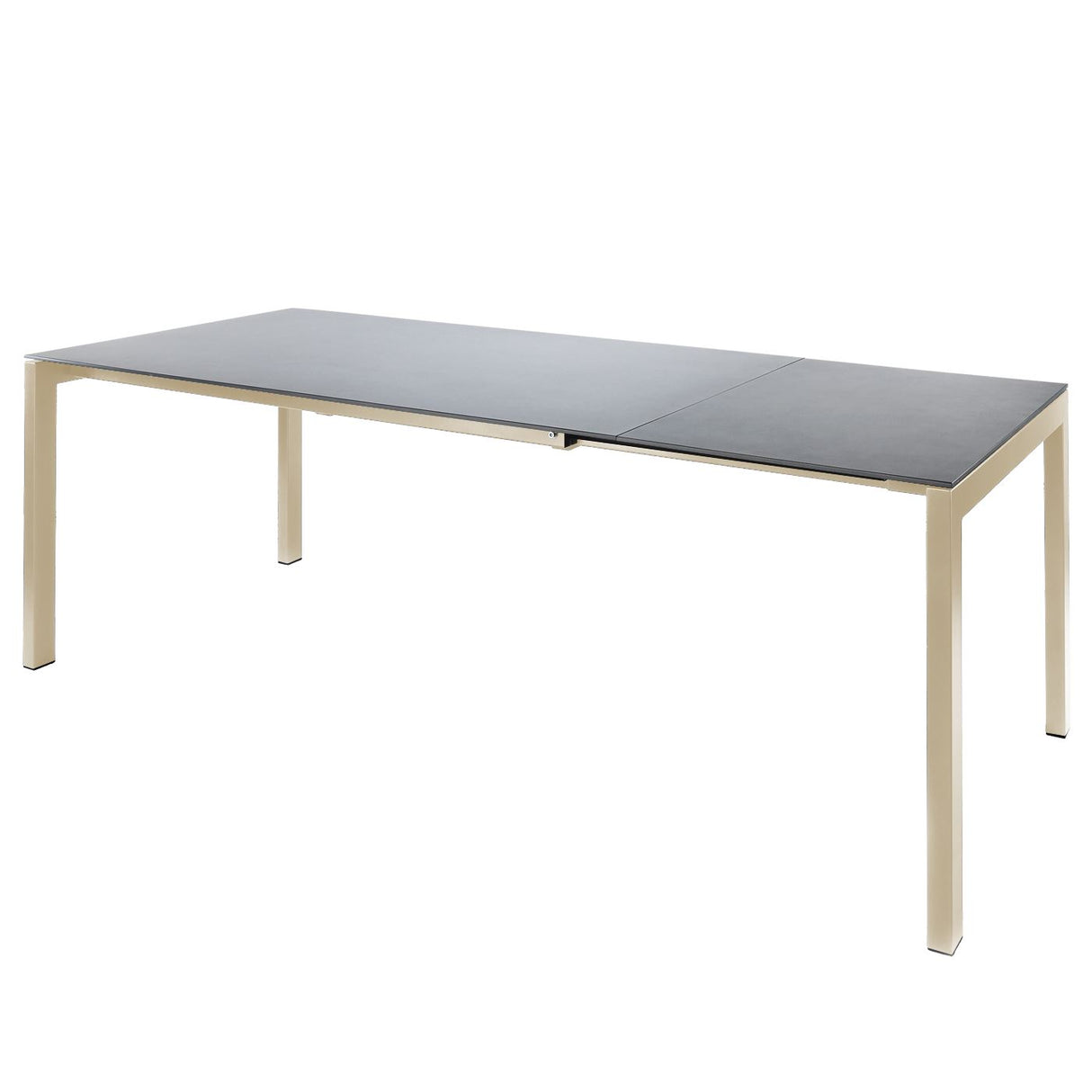Schaffner Luzern table repas extensible 160/220x90cm Sable Pastel 15 Gris Argent 78
