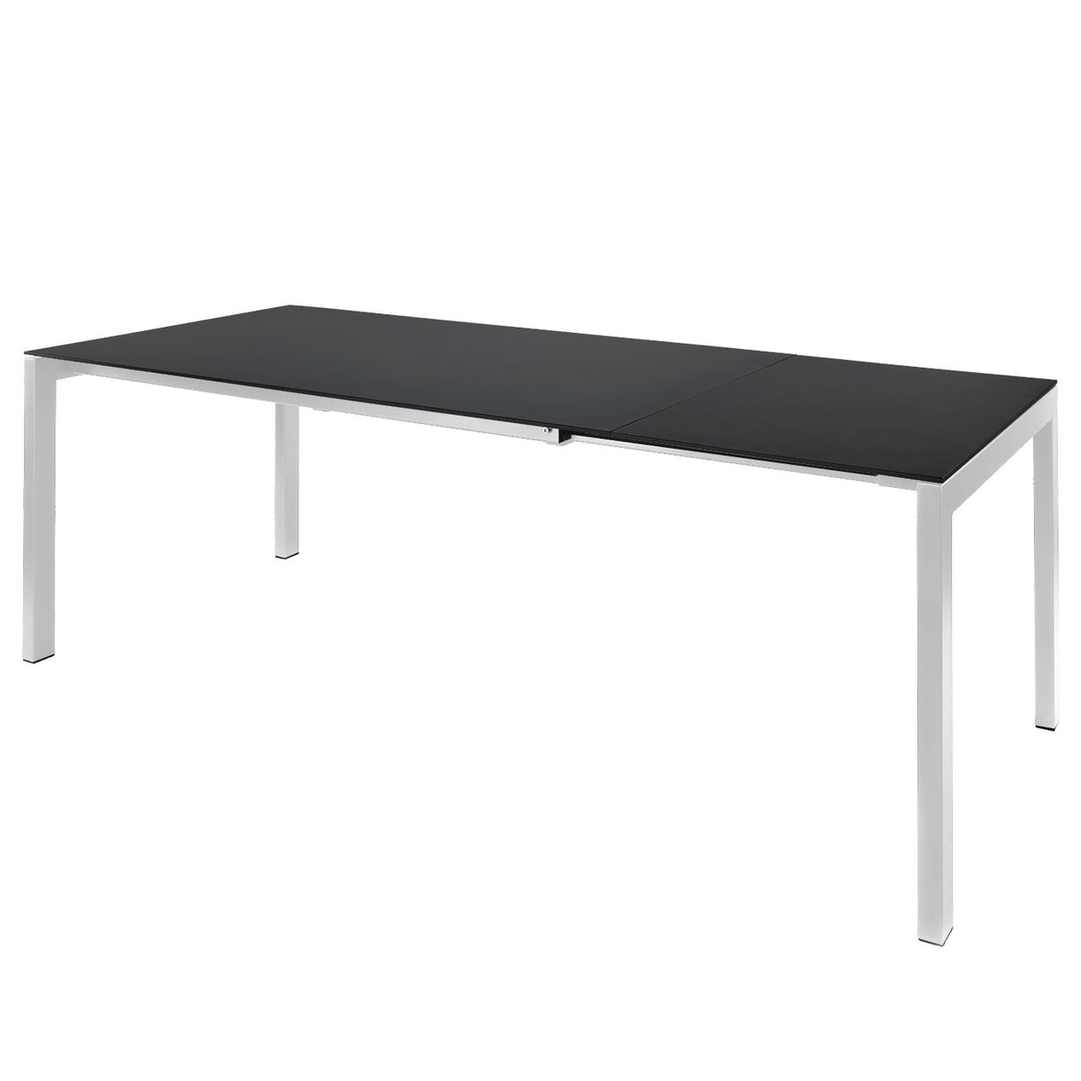 Schaffner Luzern table repas extensible 220/280x100cm Blanc 90 Anthracite 77