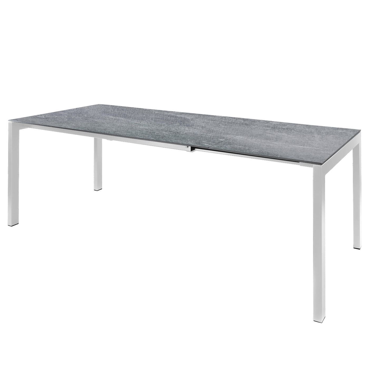 Schaffner Luzern table repas extensible 220/280x100cm Blanc 90 Déco Béton dd
