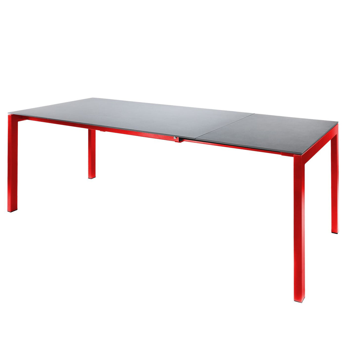 Schaffner Luzern table repas extensible 220/280x100cm Rouge 30 Gris Argent 78
