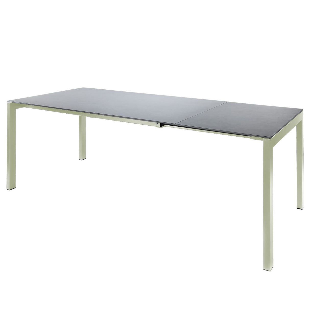 Schaffner Luzern table repas extensible 220/280x100cm Vert Pastel 64 Gris Argent 78