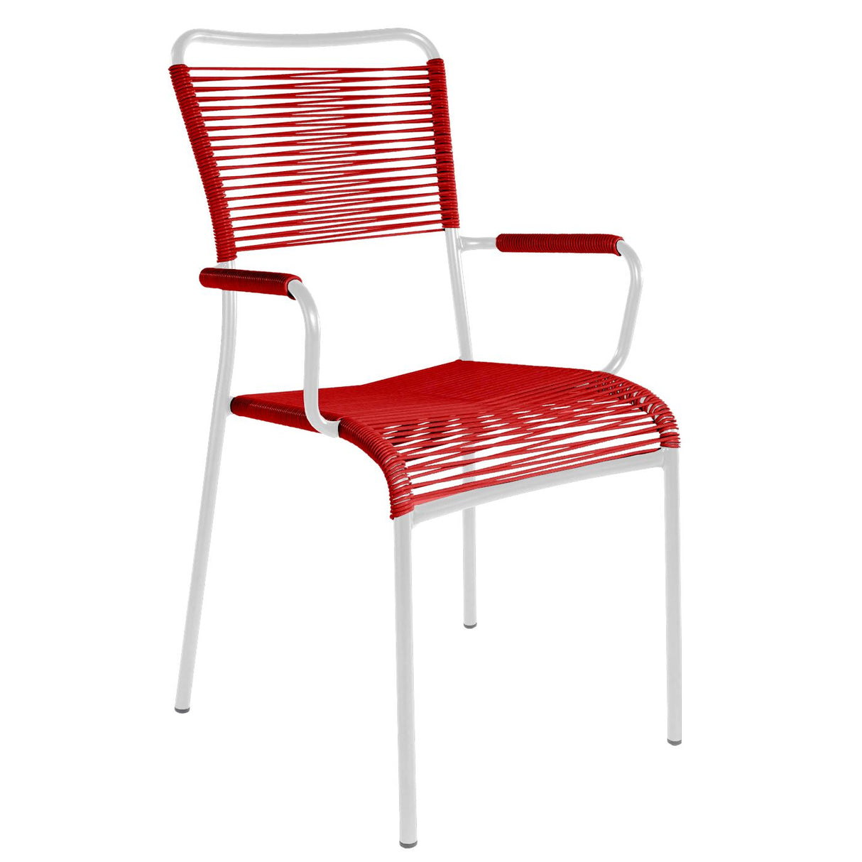 Schaffner Mendrisio Fauteuil repas Spaghetti Blanc 90 Rouge 30