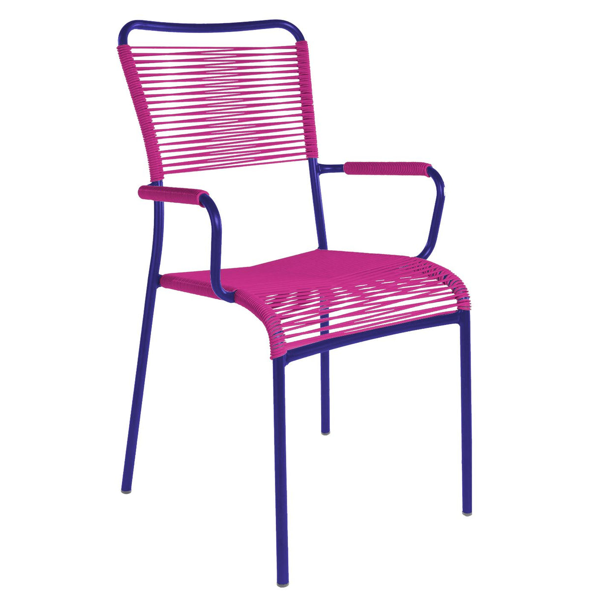 Schaffner Mendrisio Fauteuil repas Spaghetti Bleu 53 Rose 41