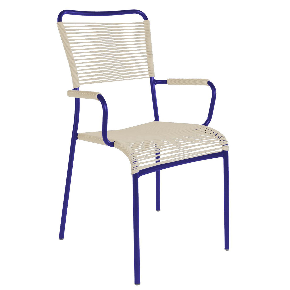 Schaffner Mendrisio Fauteuil repas Spaghetti Bleu 53 Sable pastel 15