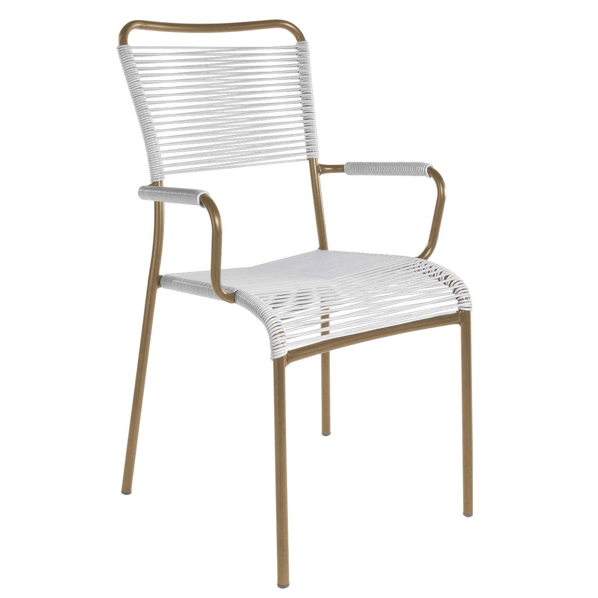Schaffner Mendrisio Fauteuil repas Spaghetti Champagne 85 Blanc 90