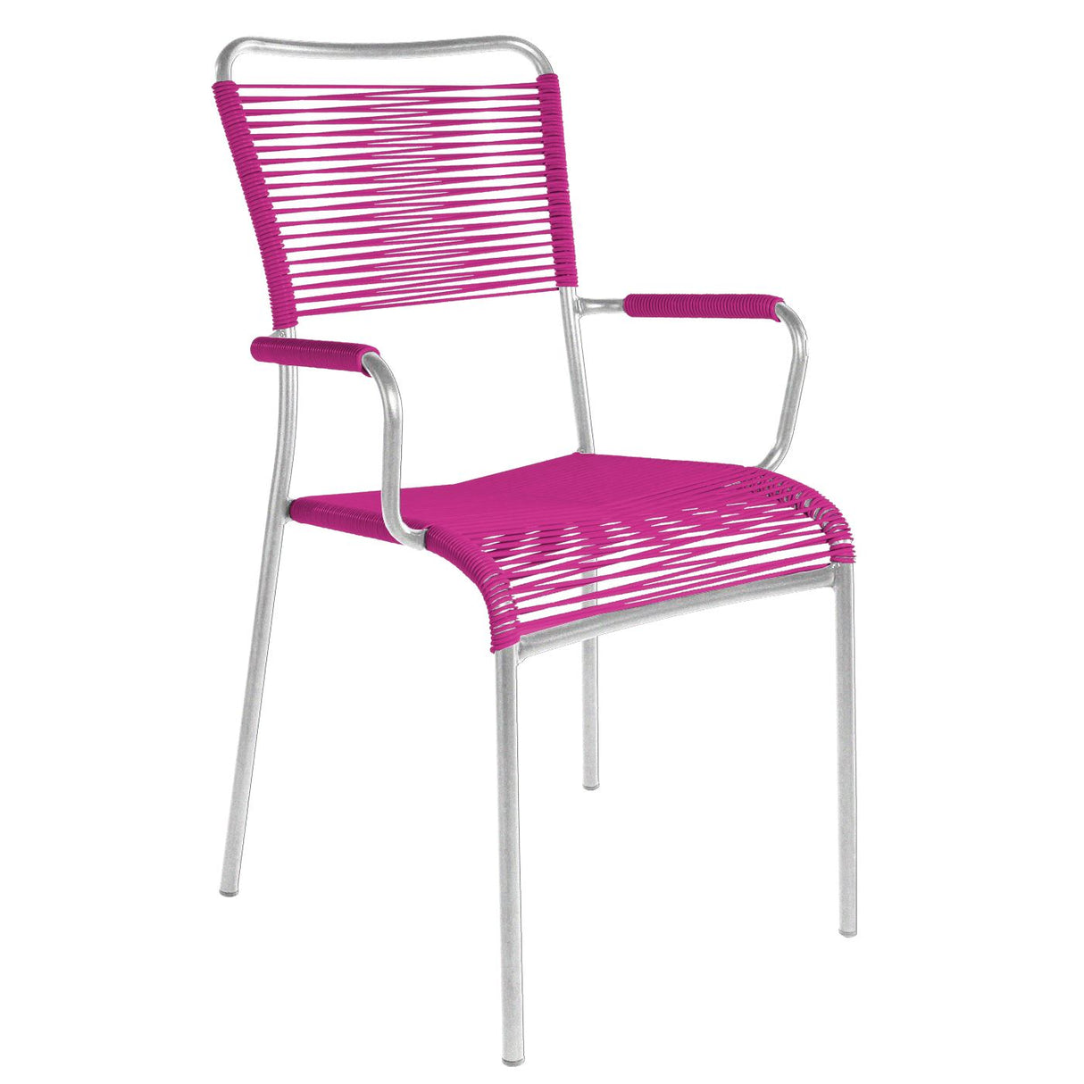 Schaffner Mendrisio Fauteuil repas Spaghetti Galvanisé à chaud 02 Rose 41