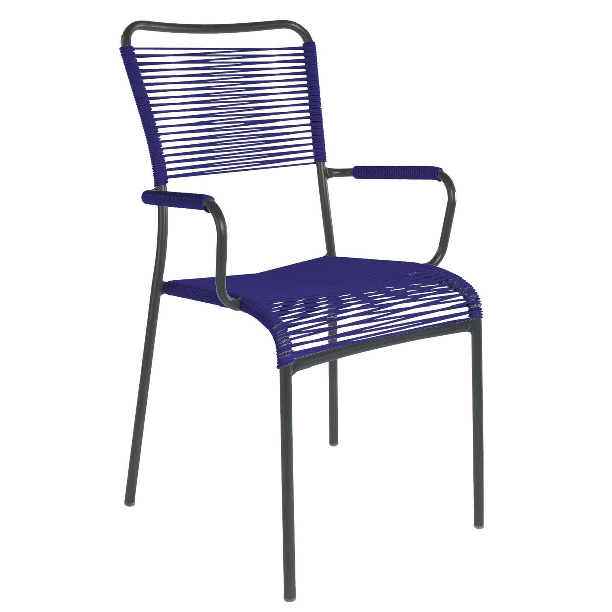 Schaffner Mendrisio Fauteuil repas Spaghetti Noir 91 Bleu 53
