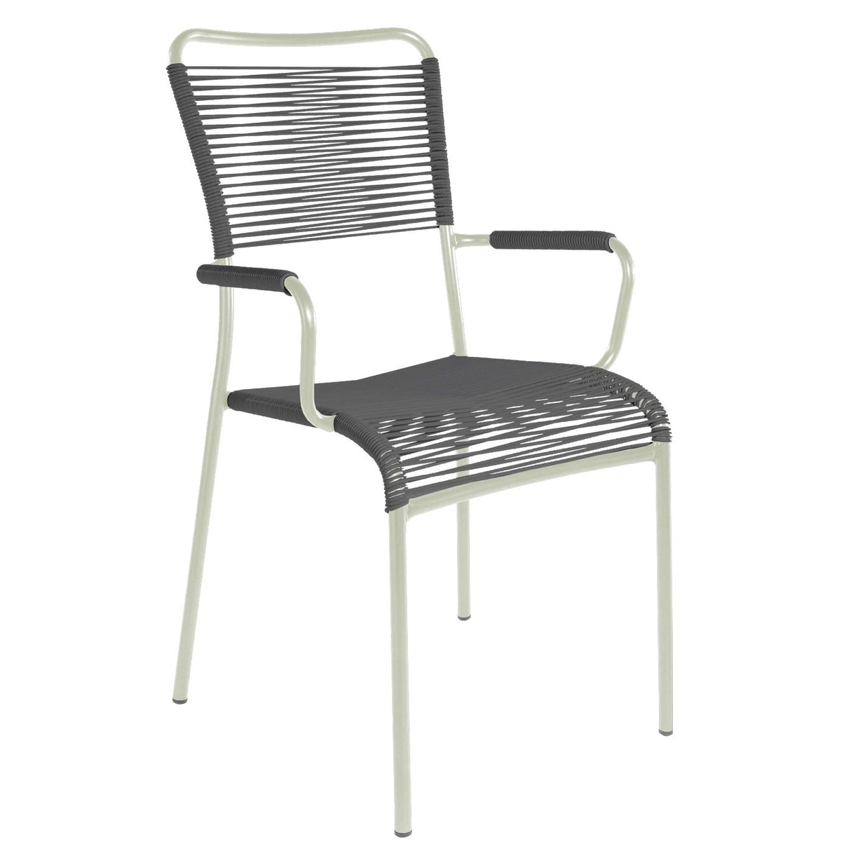 Schaffner Mendrisio Fauteuil repas Spaghetti Vert Pastel 64 Anthracite 77
