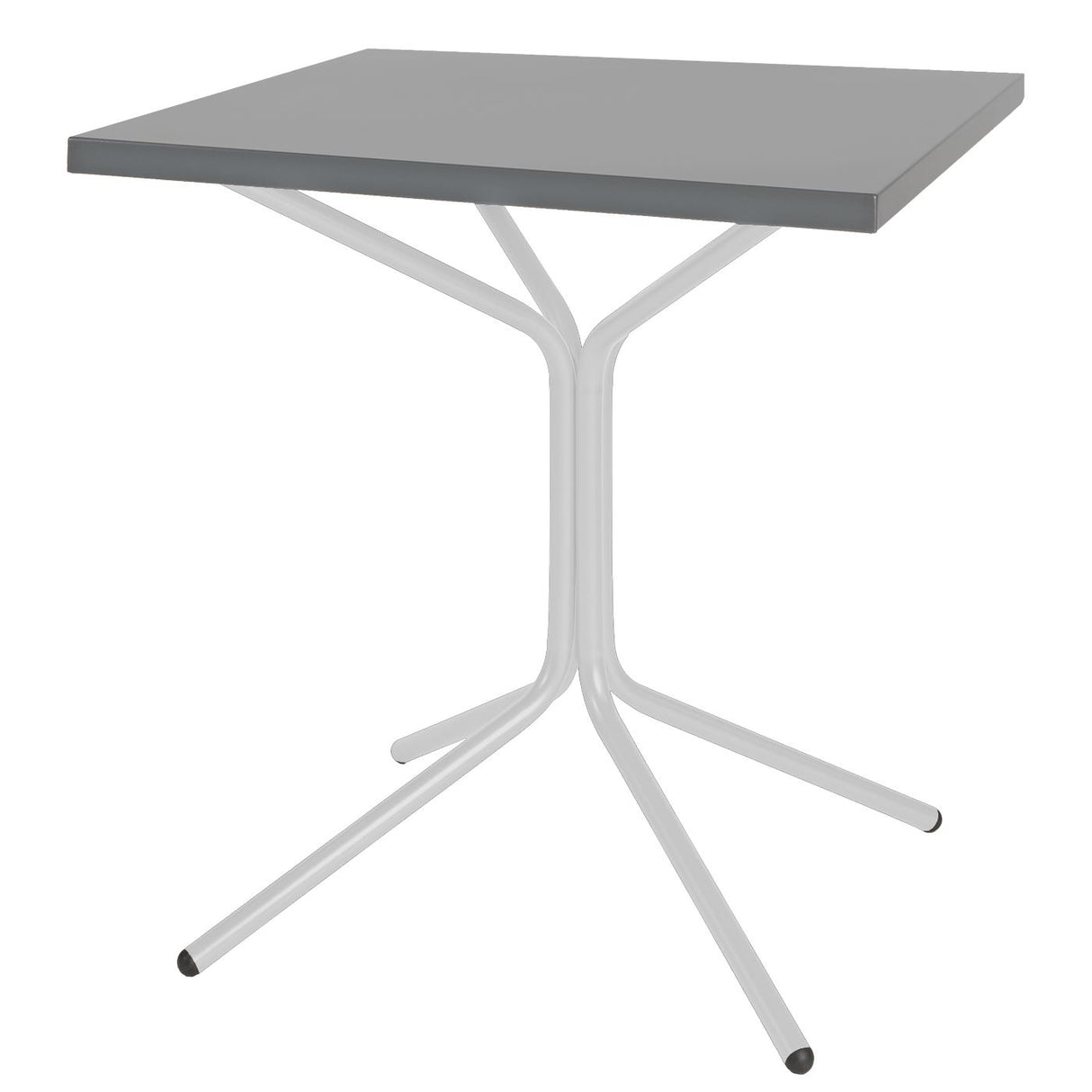Schaffner PIX Table bistrot rabattable 70x70cm Blanc 90 Gris Argent 78