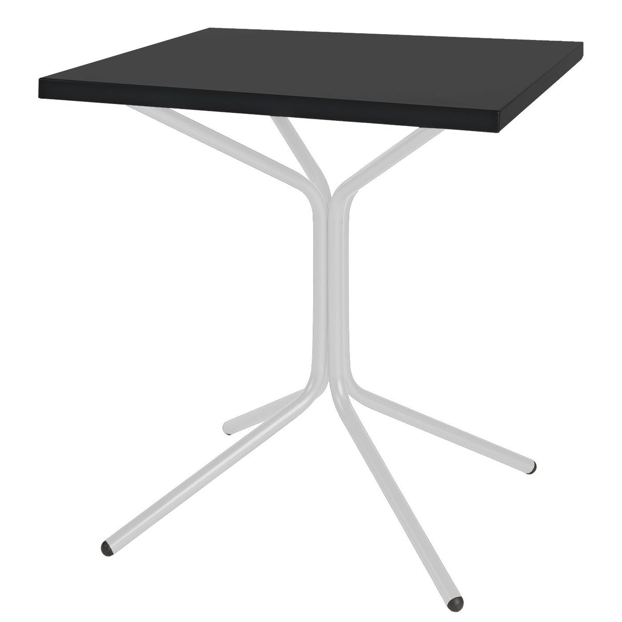 Schaffner PIX Table bistrot rabattable 70x70cm Blanc 90 Noir 91