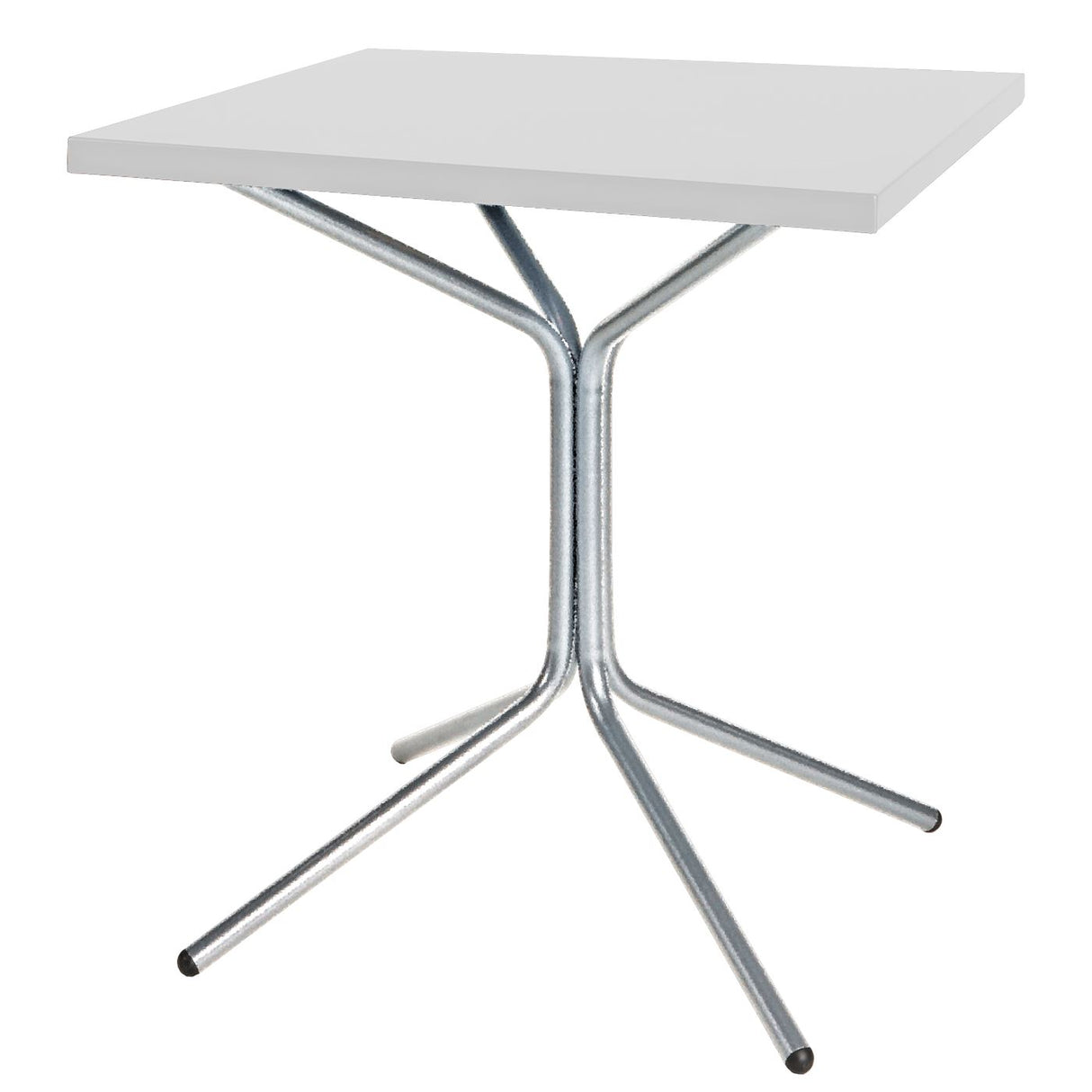 Schaffner PIX Table bistrot rabattable 70x70cm Galvanisé à chaud 02 Blanc 90