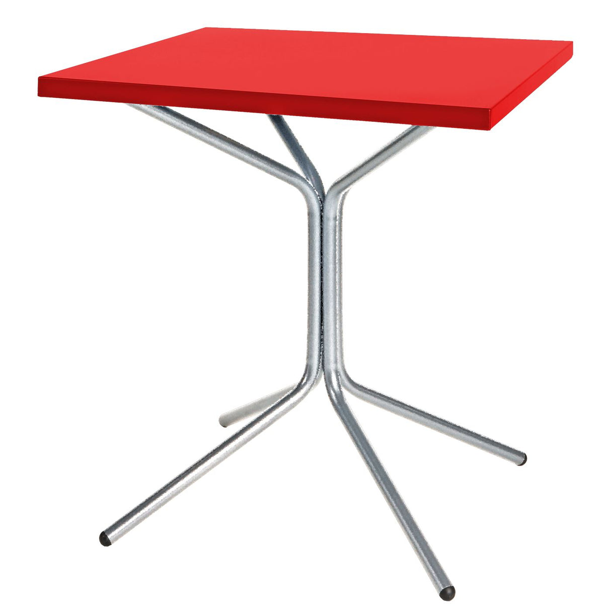 Schaffner PIX Table bistrot rabattable 70x70cm Galvanisé à chaud 02 Rouge 30