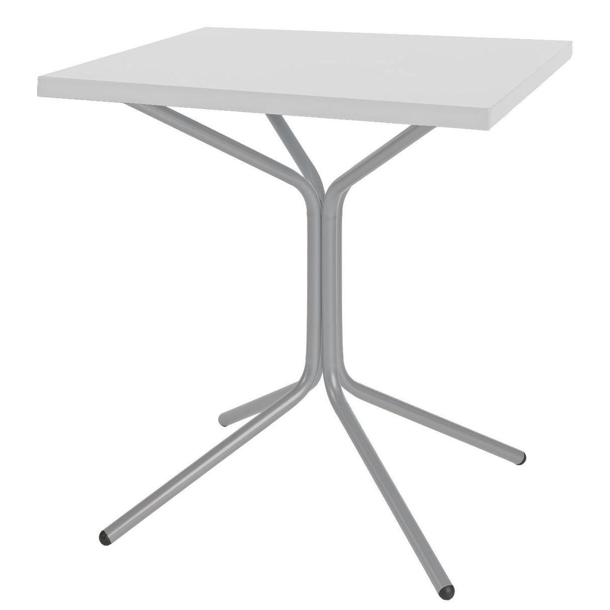 Schaffner PIX Table bistrot rabattable 70x70cm Gris Argent 78 Blanc 90