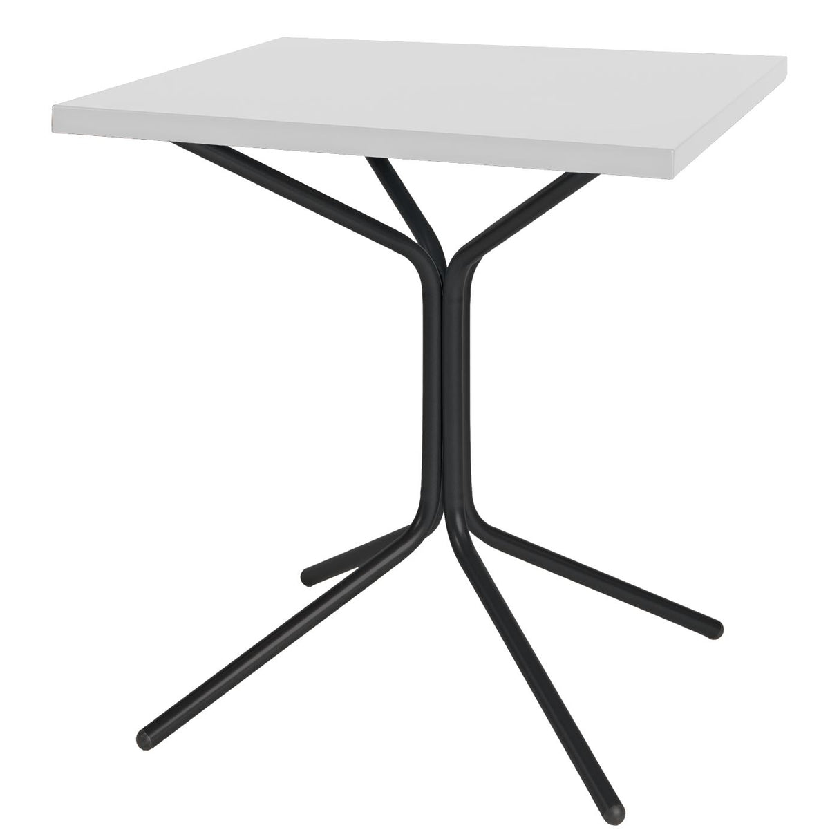 Schaffner PIX Table bistrot rabattable 70x70cm Noir 91 Blanc 90
