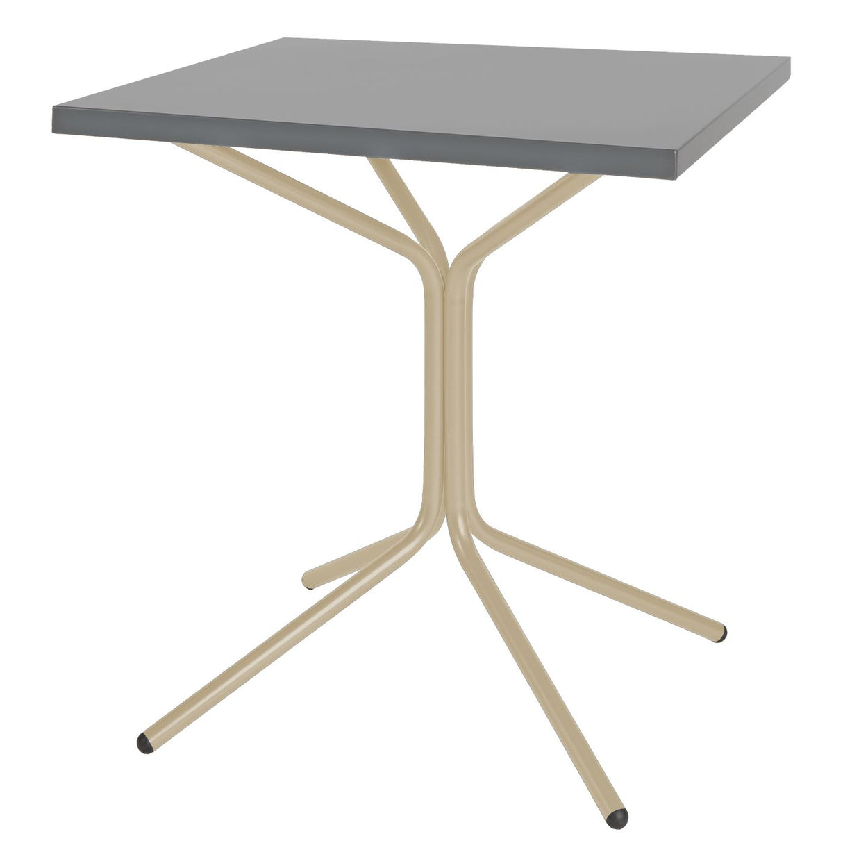 Schaffner PIX Table bistrot rabattable 70x70cm Sable Pastel 15 Gris Argent 78