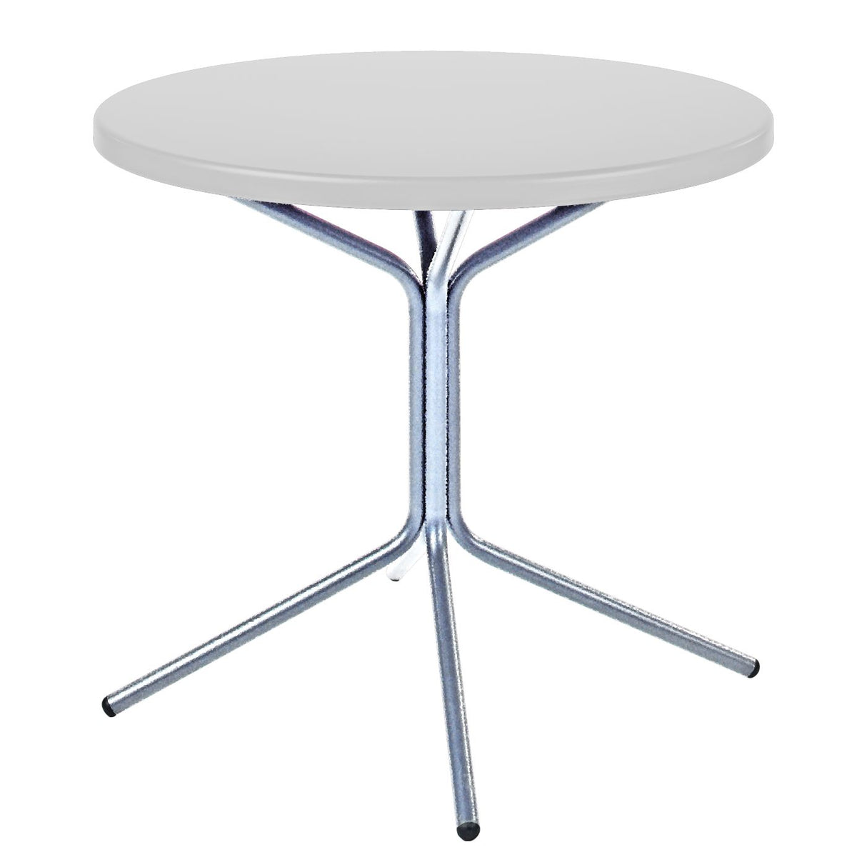 Schaffner PIX Table bistrot rabattable Ø54cm Galvanisé à chaud 02 Blanc 90