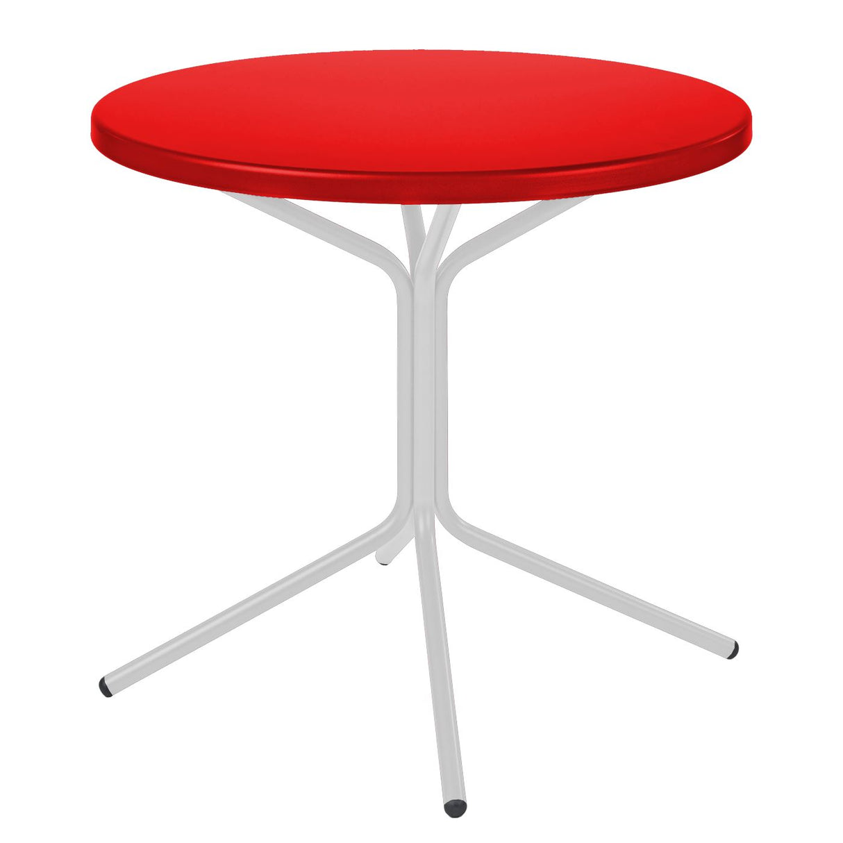 Schaffner PIX Table bistrot rabattable Ø60cm Blanc 90 Rouge 30