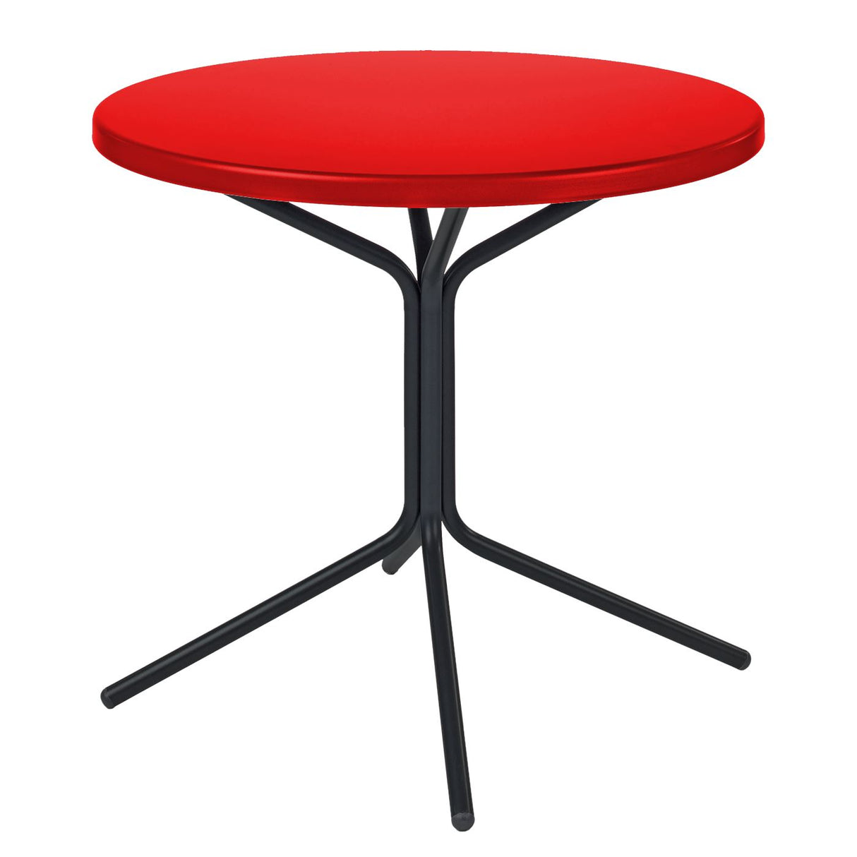 Schaffner PIX Table bistrot rabattable Ø60cm Noir 91 Rouge 30