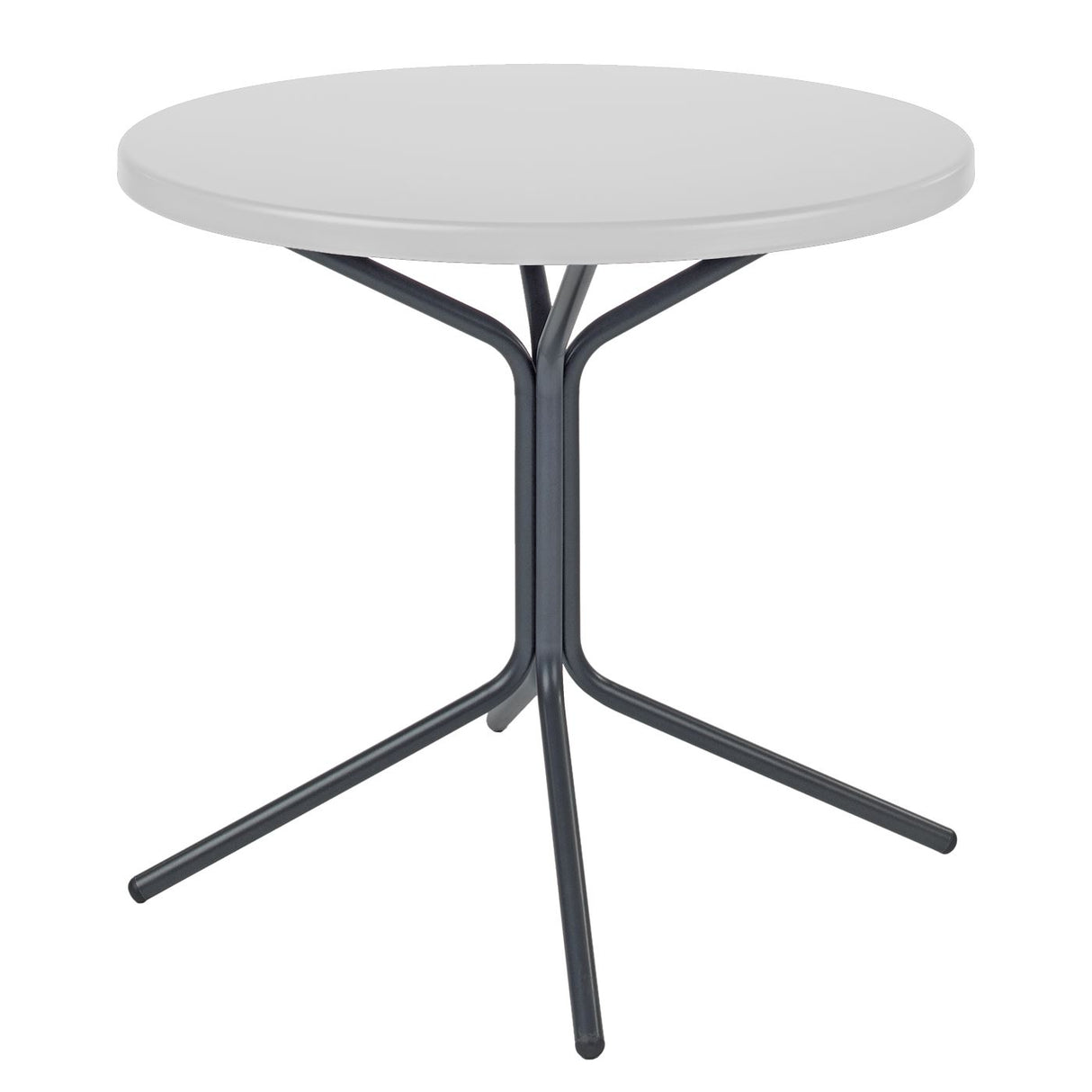 Schaffner PIX Table bistrot rabattable Ø80cm Anthracite 77 Blanc 90