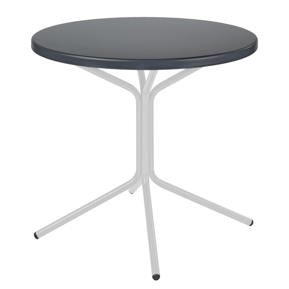 Schaffner PIX Table bistrot rabattable Ø80cm Blanc 90 Graphite 73