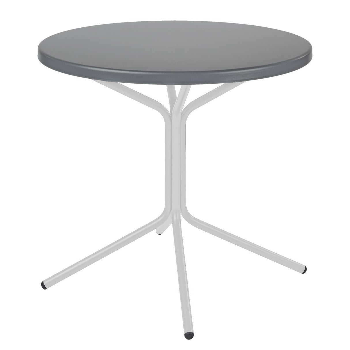 Schaffner PIX Table bistrot rabattable Ø80cm Blanc 90 Gris Argent 78