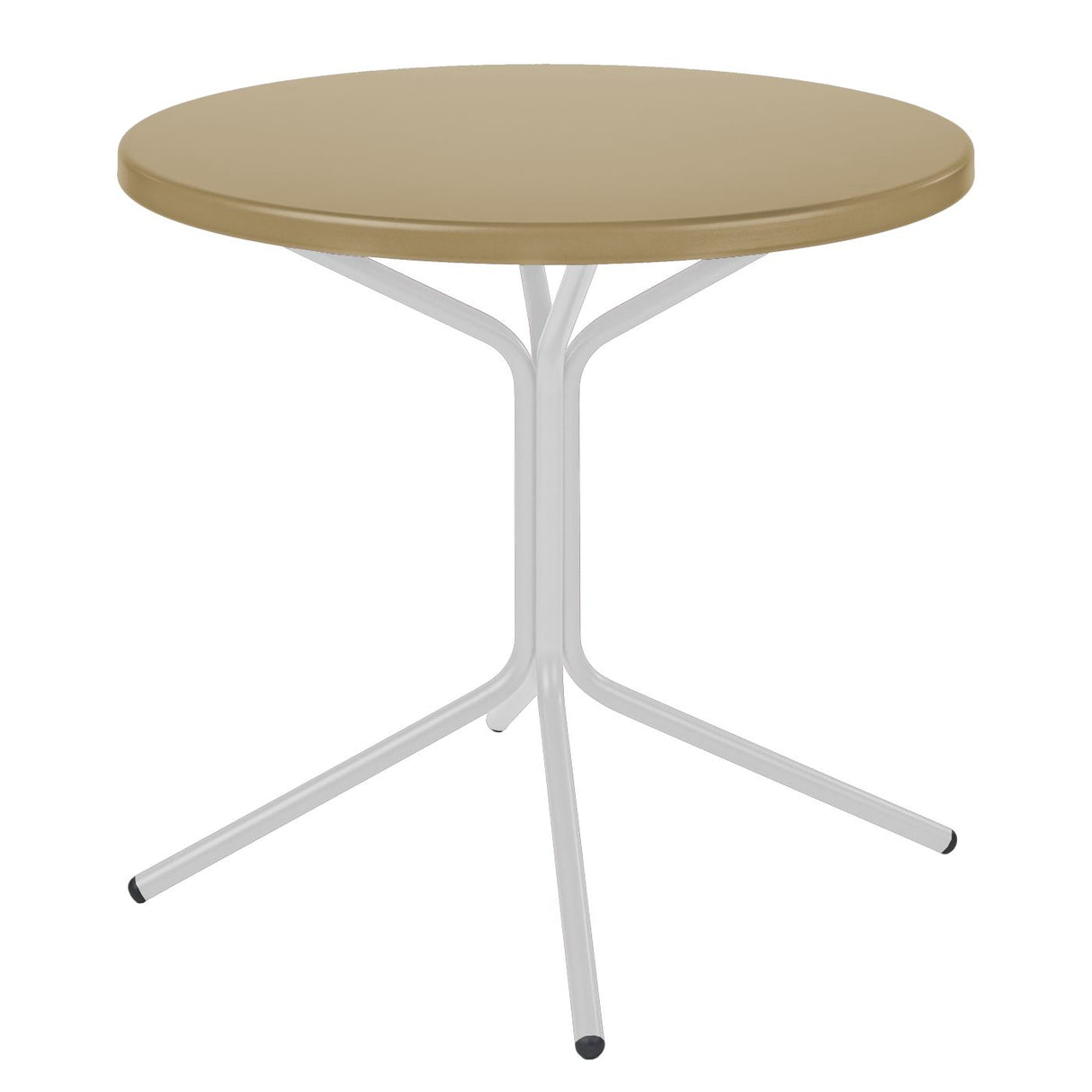 Schaffner PIX Table bistrot rabattable Ø80cm Blanc 90 Marron Pastel 83