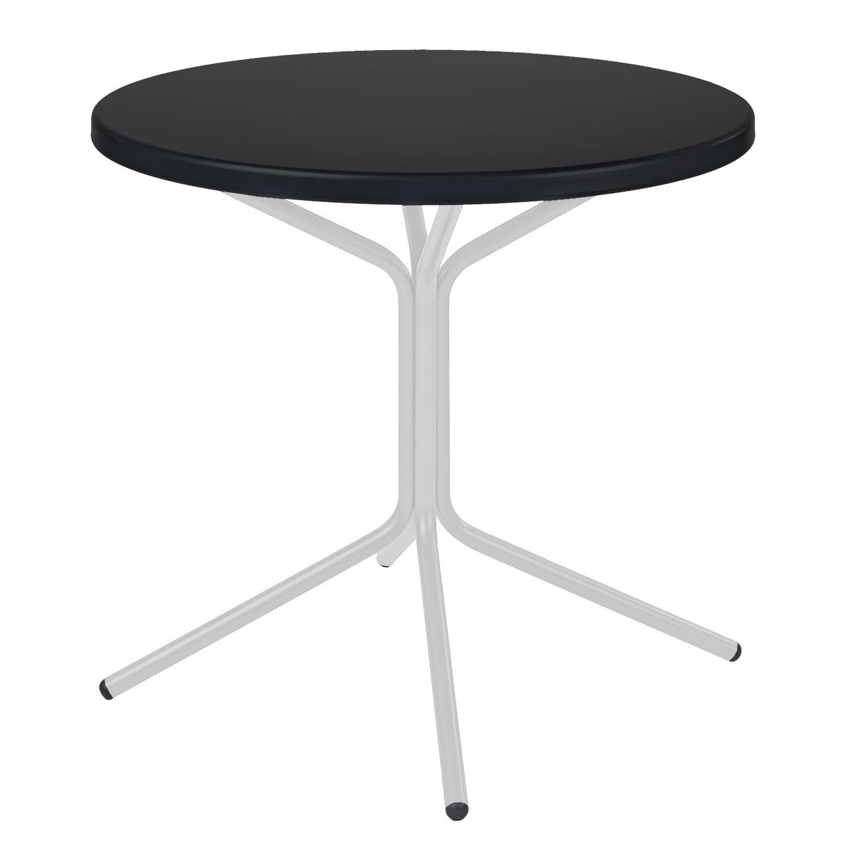 Schaffner PIX Table bistrot rabattable Ø80cm Blanc 90 Noir 91