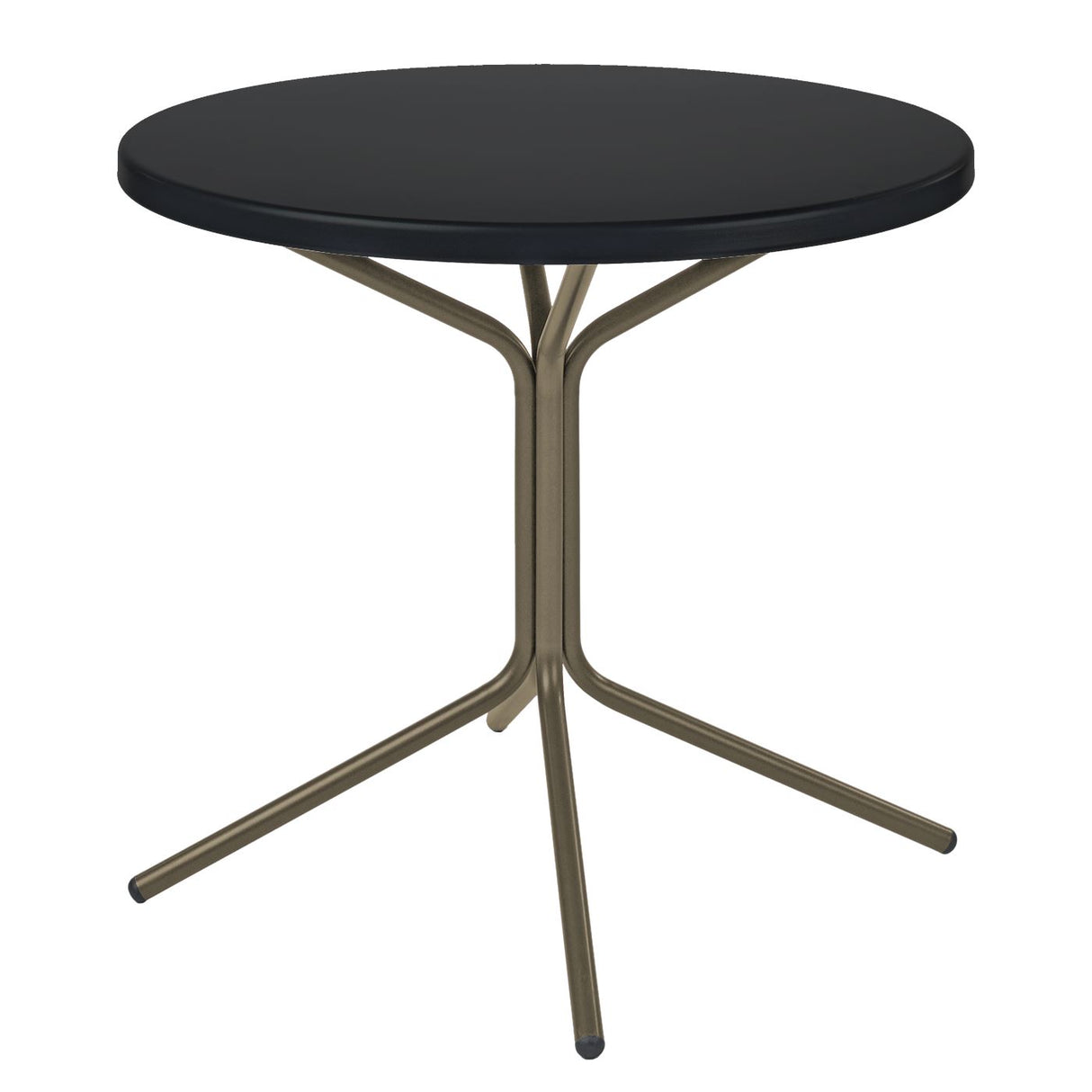 Schaffner PIX Table bistrot rabattable Ø80cm Champagne 85 Noir 91