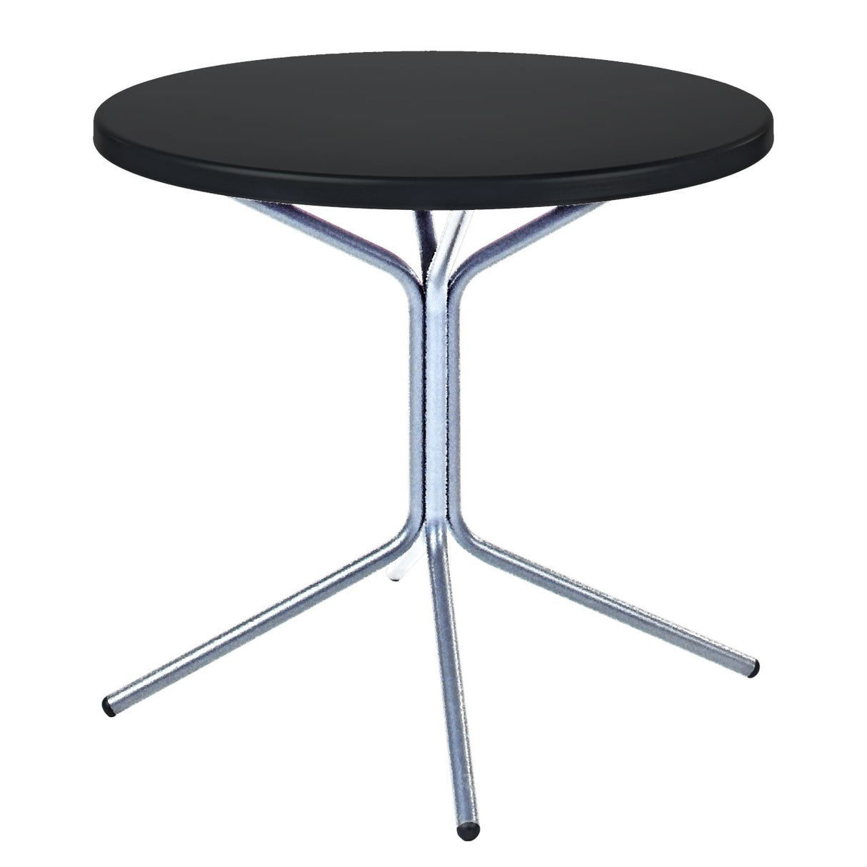 Schaffner PIX Table bistrot rabattable Ø80cm Galvanisé à chaud 02 Noir 91